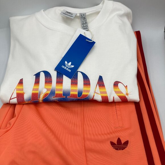 NWT ADIDAS ORIGINAL WOMENS MATCHING TSHIRT & TRACKPANTS OUTFIT SIZE M MEDIUM SET - Picture 4 of 5